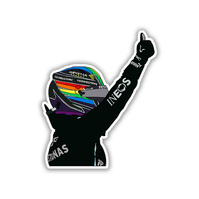 Skyward Win Salute – Lewis Hamilton Sticker