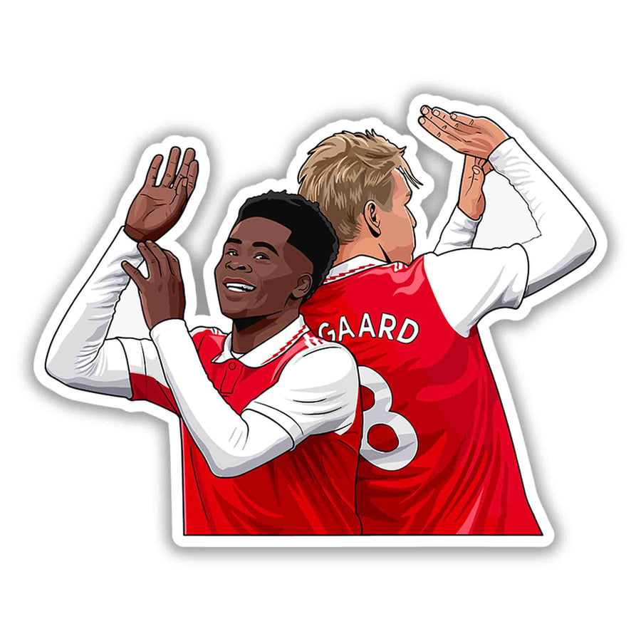 Odegaard and Saka Celebration Duo