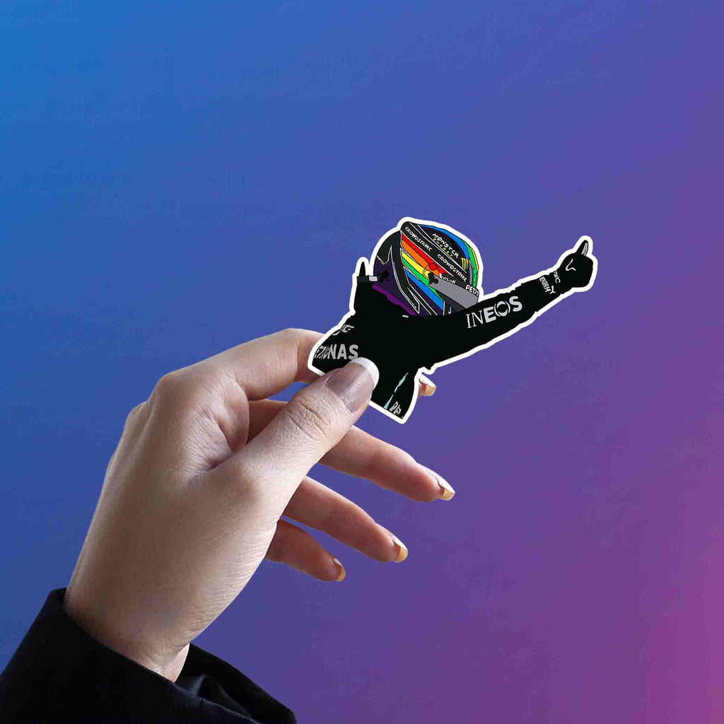 LEWIS HAMILTON STICKER - 5 - stickyfunk premium stickers