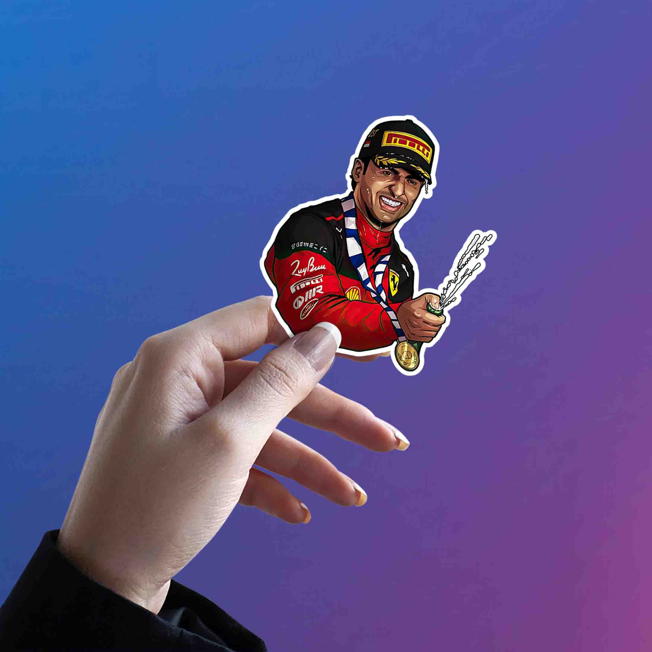 CARLOS SAINZ JR. STICKER - 7 - stickyfunk premium stickers