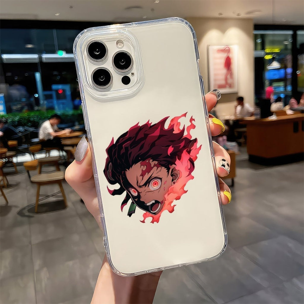 TANJIRO KAMADO FLAME BLACK STICKER - stickyfunk premium stickers