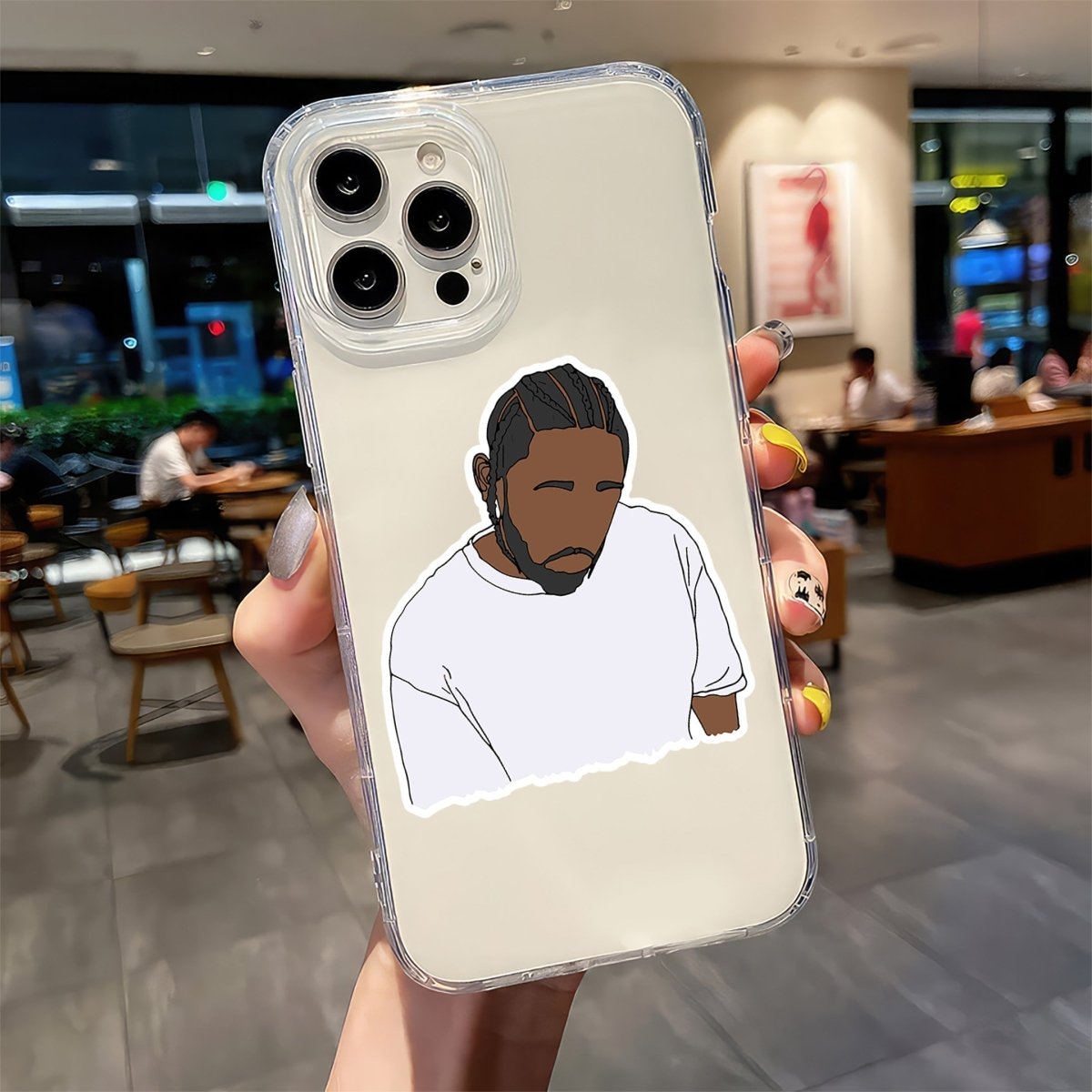 Humble White Tee – Kendrick Lamar Sticker