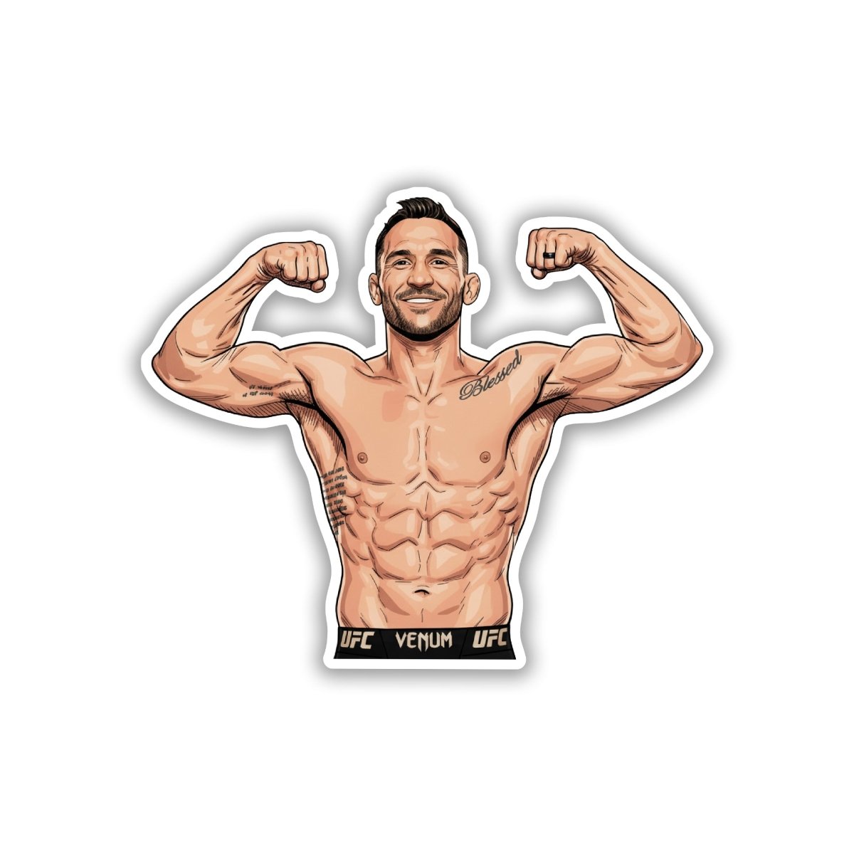 BLESSED STANCE - MICHAEL CHANDLER STICKER - stickyfunk premium stickers