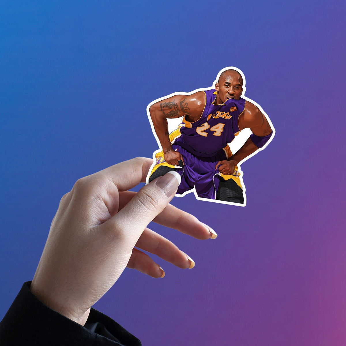 KOBE BRYANT - NEVER BACK DOWN STICKER