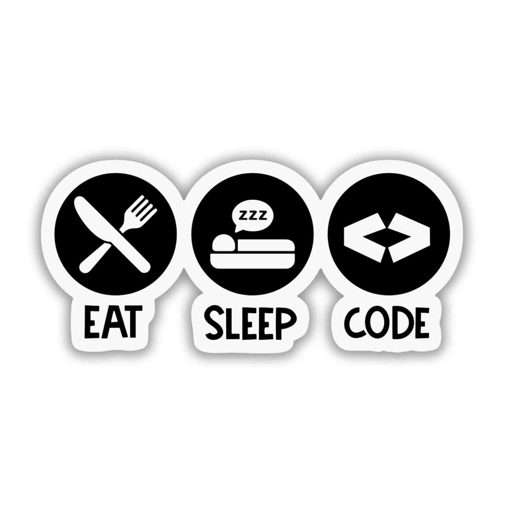 EAT SLEEP CODE - stickyfunk premium stickers