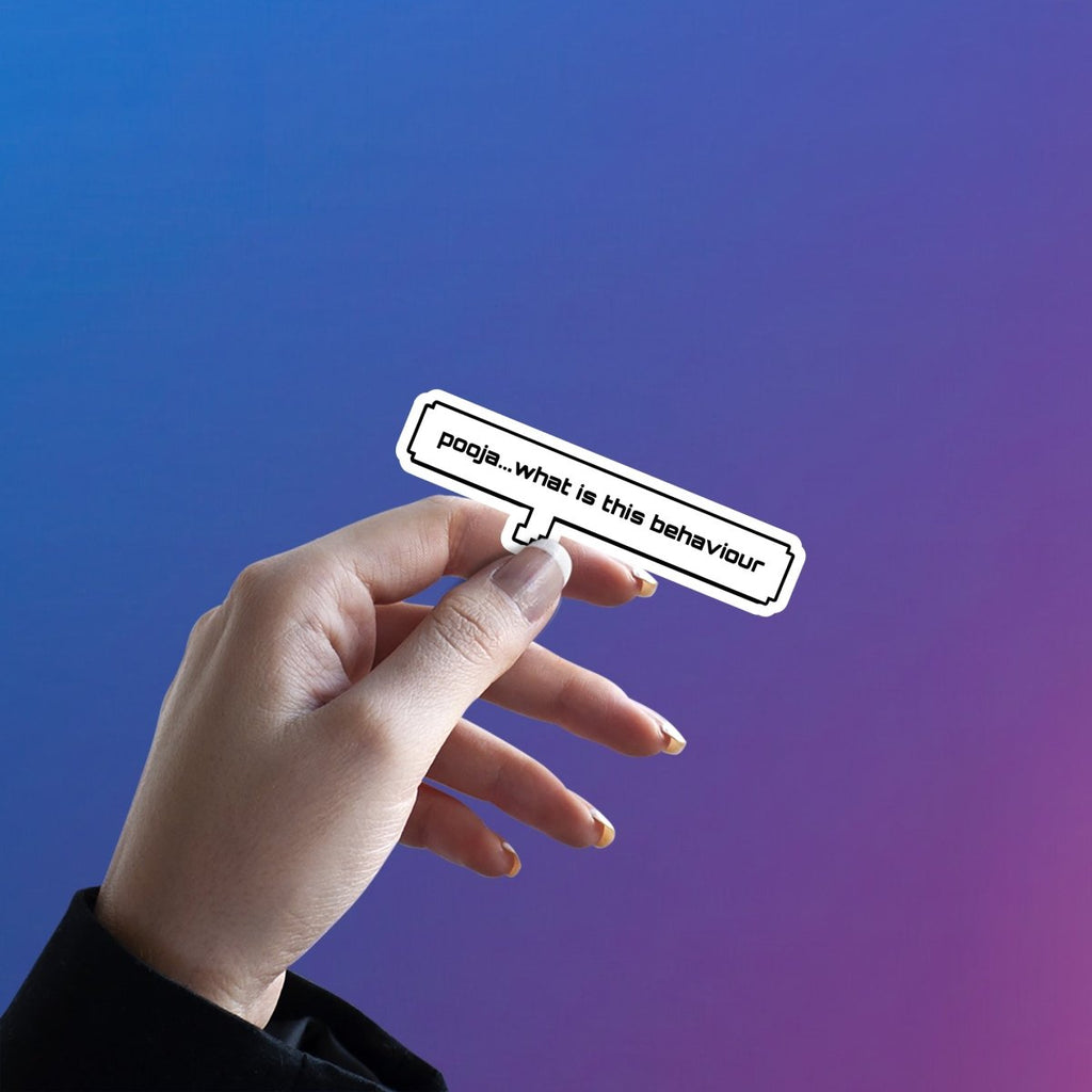POOJA JUDGEMENT METER STICKER - stickyfunk premium stickers