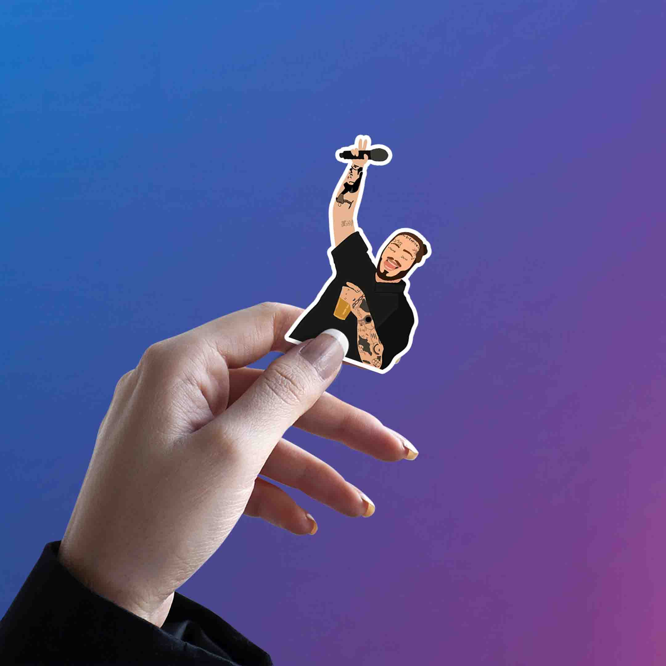 POST MALONE STICKER - 5 - stickyfunk premium stickers