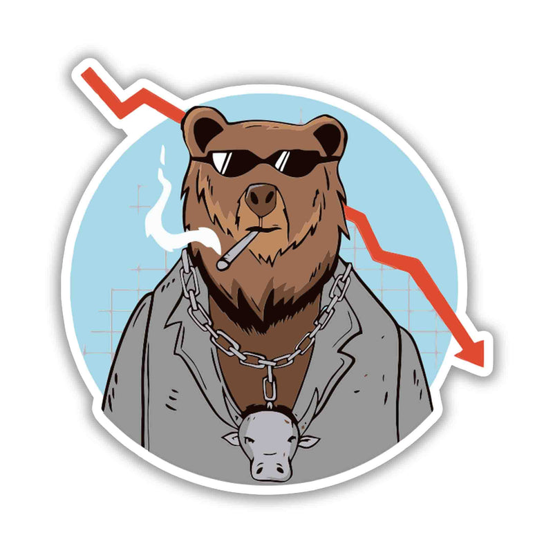 Drip Bear Market King Sticker