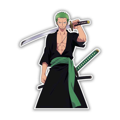 ZORO SMILING SWORD BEHIND HEAD STICKER