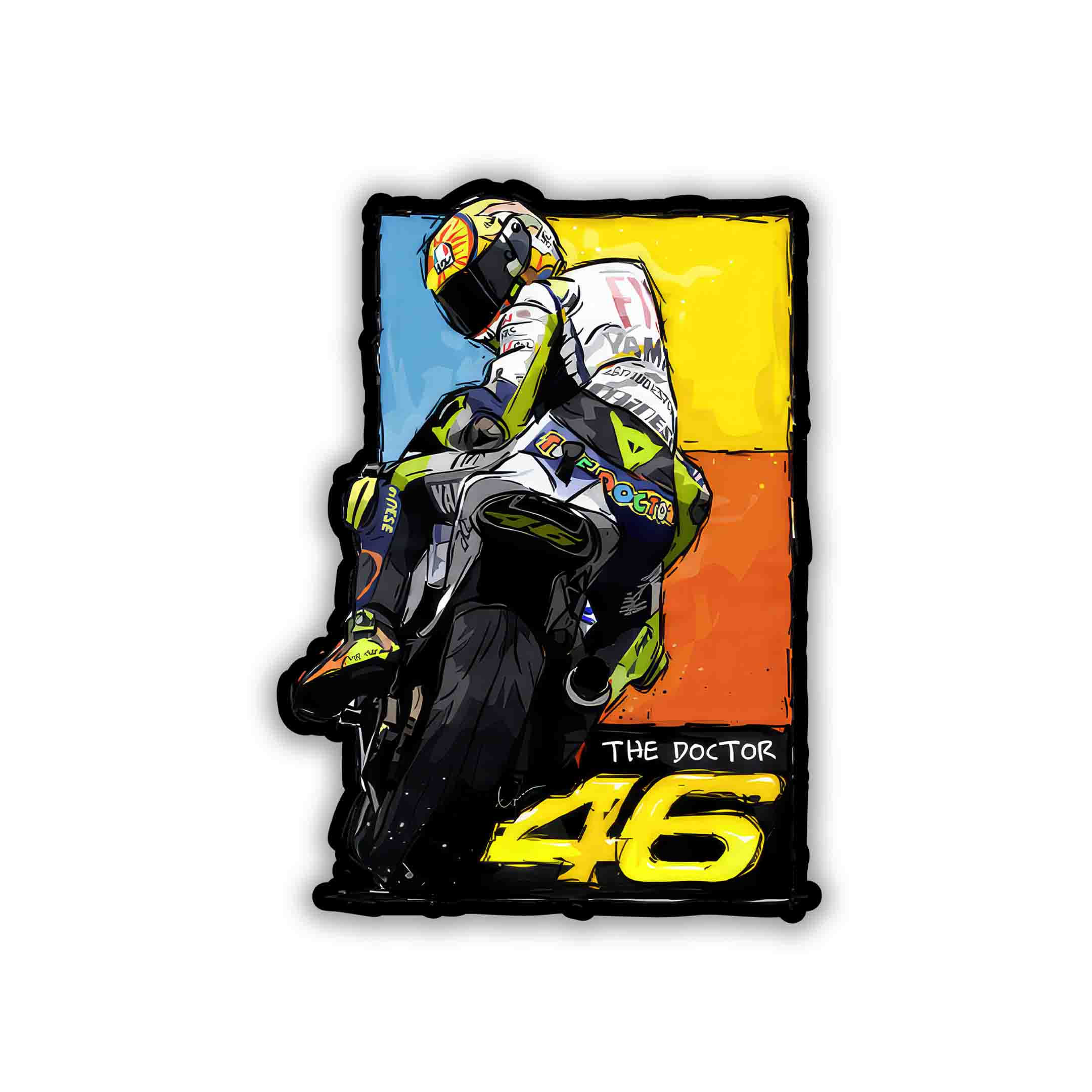 VELENTINO ROSSI STICKER - 7 - stickyfunk premium stickers