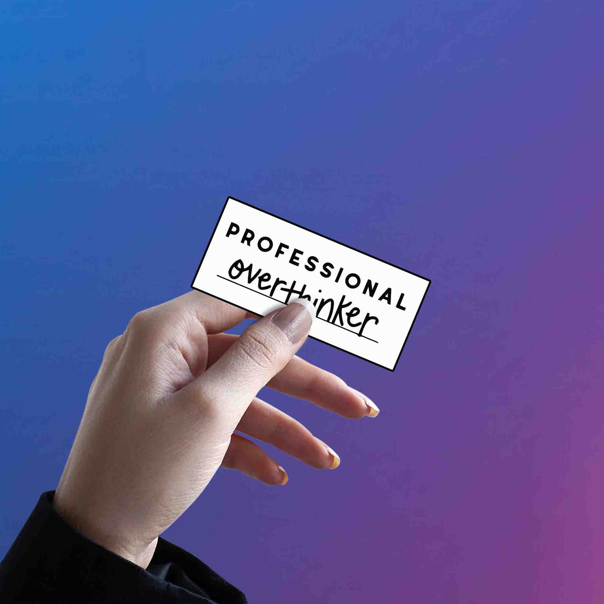PROFESSIONAL OVERTHINKER - ANXIETY CLUB STICKER