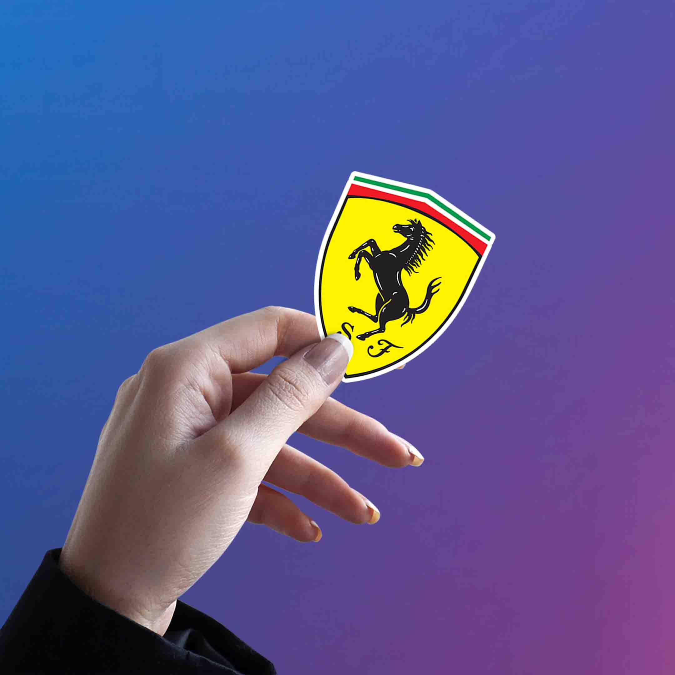 FERRARI LOGO STICKER - stickyfunk premium stickers