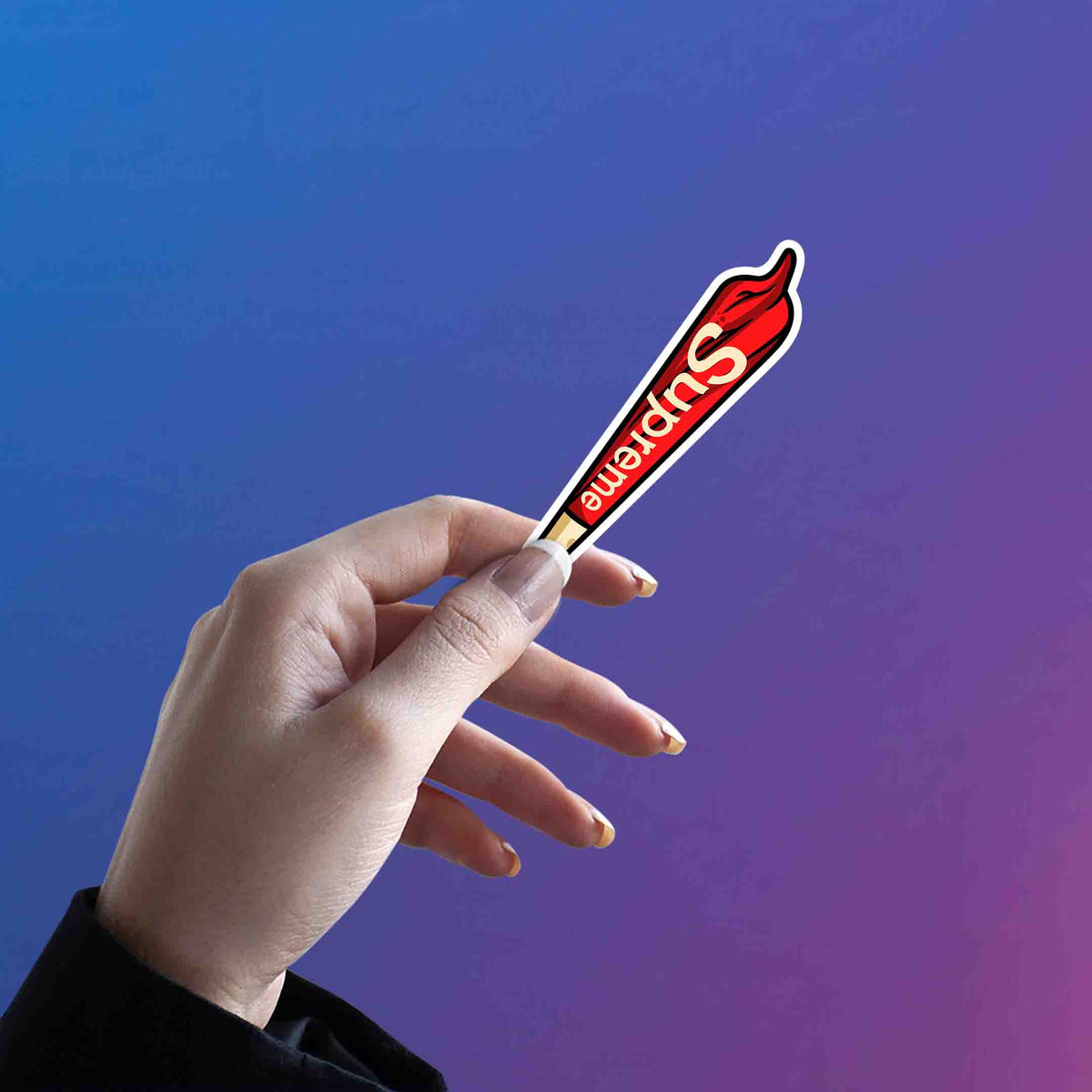 Supreme Red Hot Bong Sticker