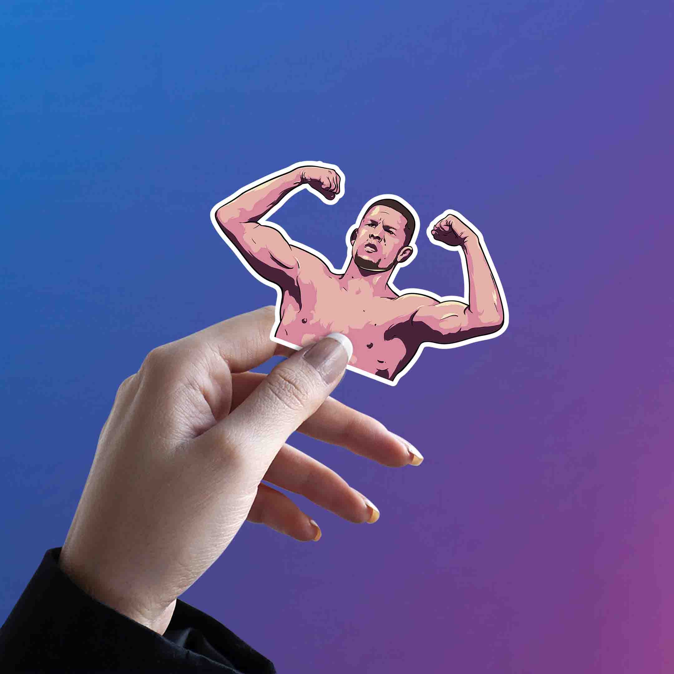 NATE DIAZ - 7 - stickyfunk premium stickers