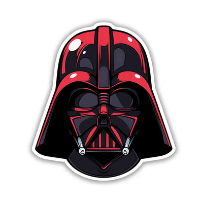 BLACK AND RED DARTH VADER HELMET STICKER