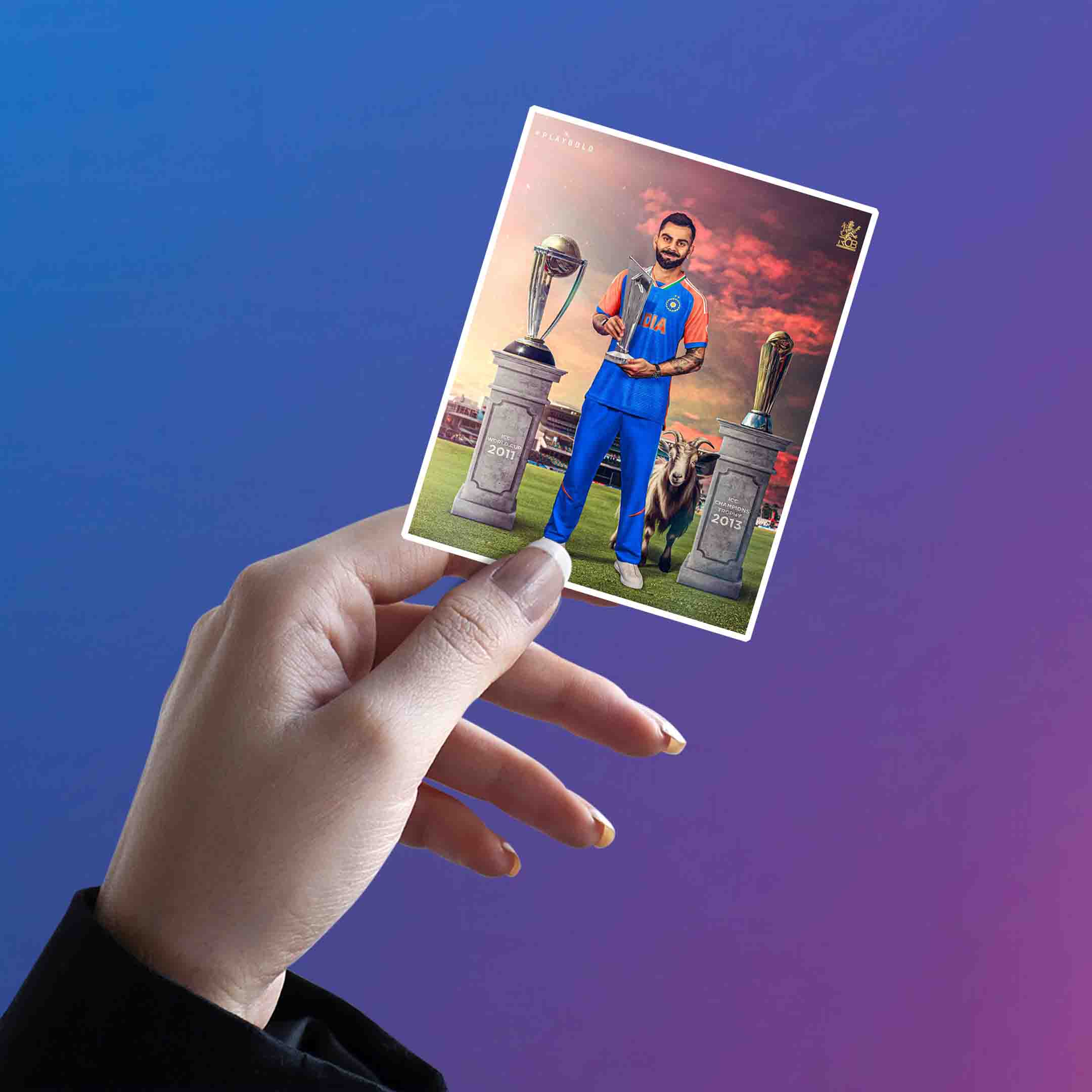 VIRAT KOHLI - WORLDCUP EDITION - 4 - stickyfunk premium stickers