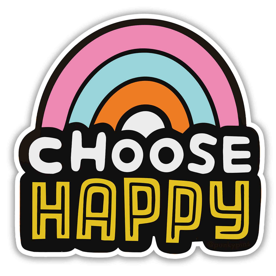 Choose Happy Rainbow Sticker