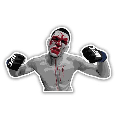 NATE DIAZ - 8 - stickyfunk premium stickers