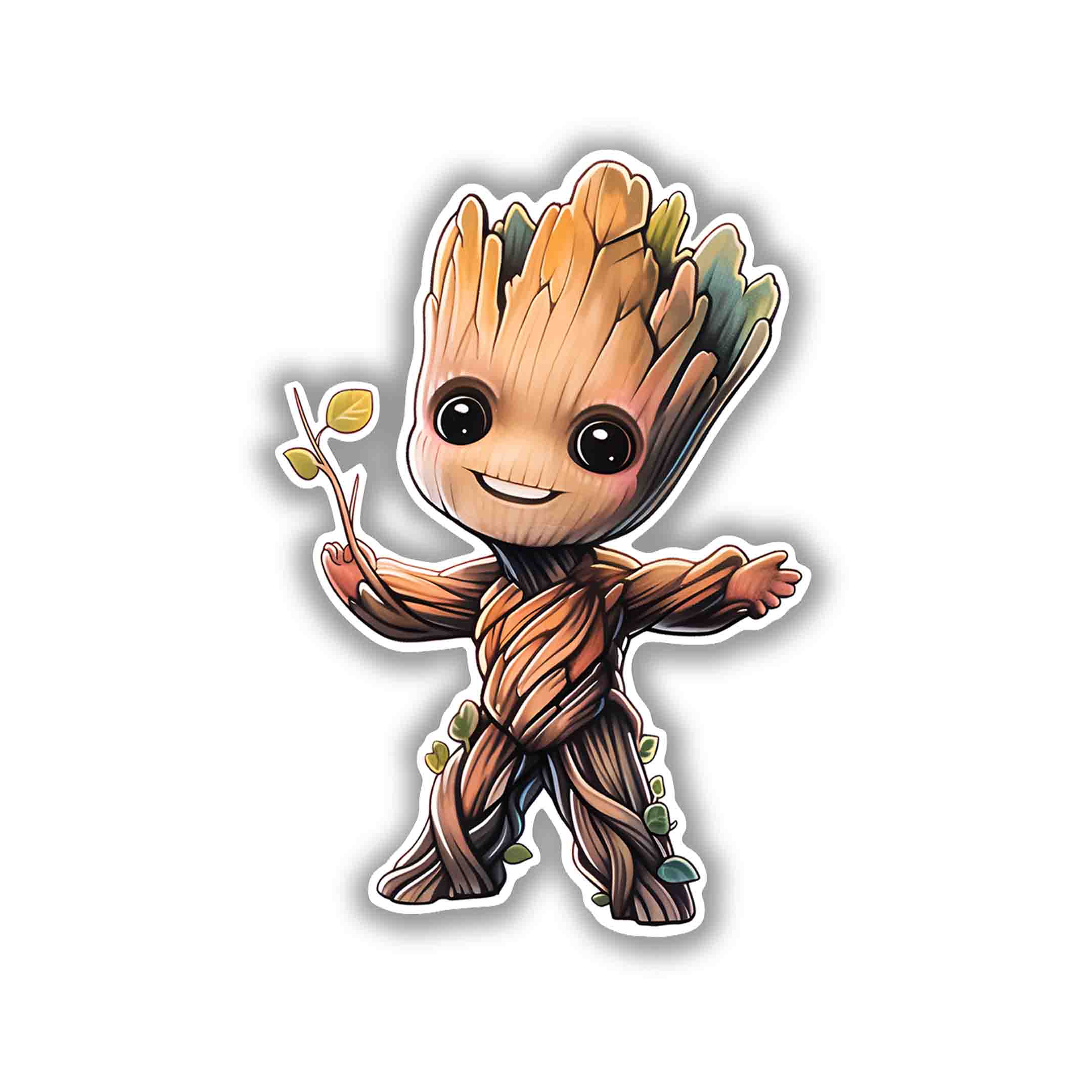 GROOT SMILING MARVEL STICKER - stickyfunk premium stickers