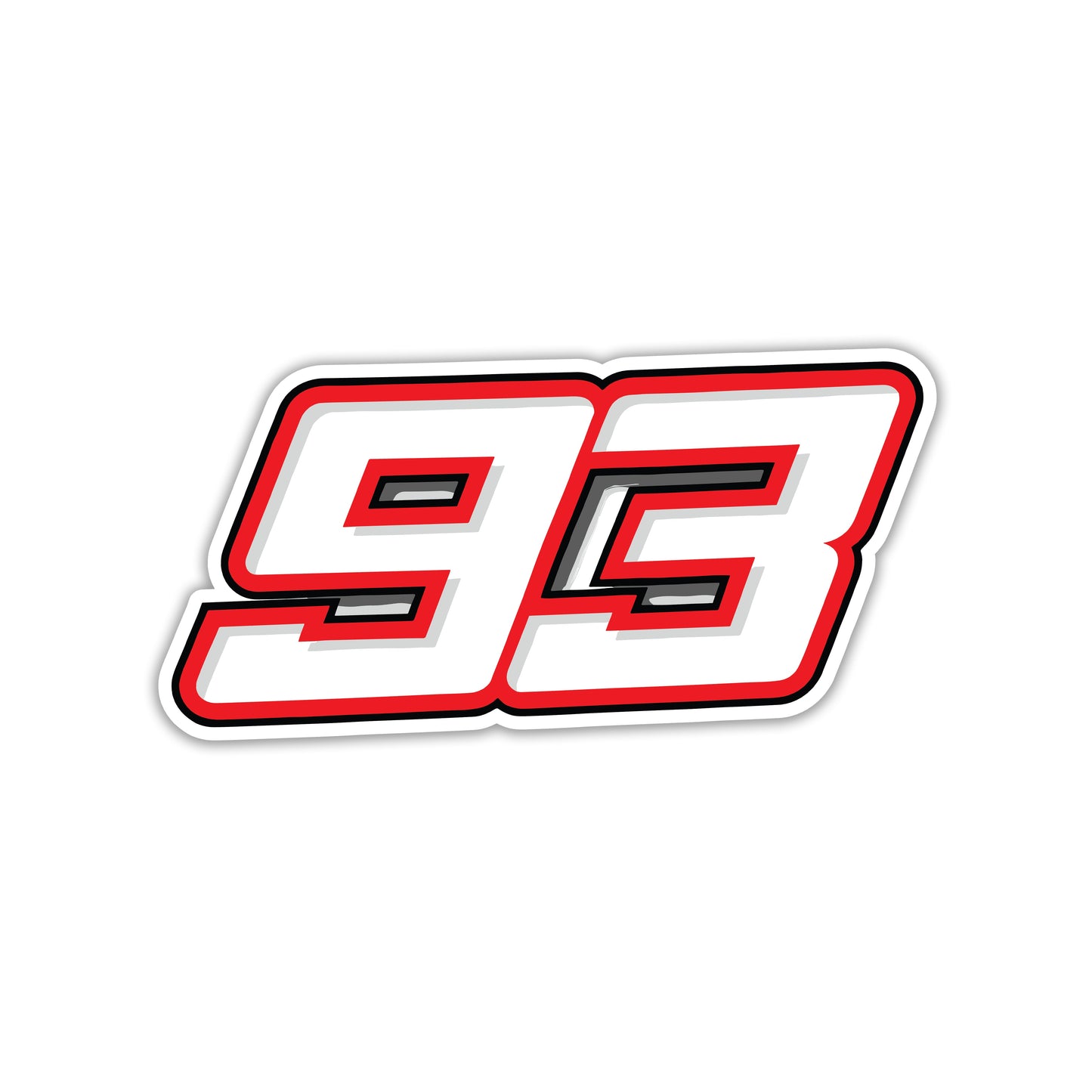 MARC MARQUEZ - RACE NUMBER LOGO STICKER