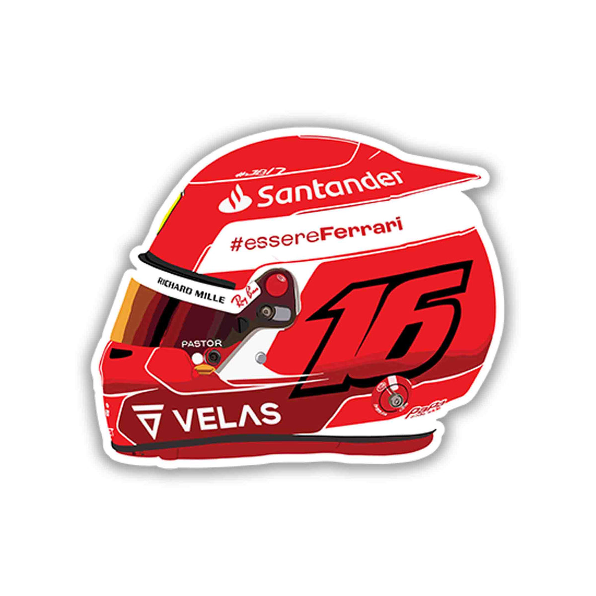 Monégasque 16 Helmet – Charles Leclerc Sticker