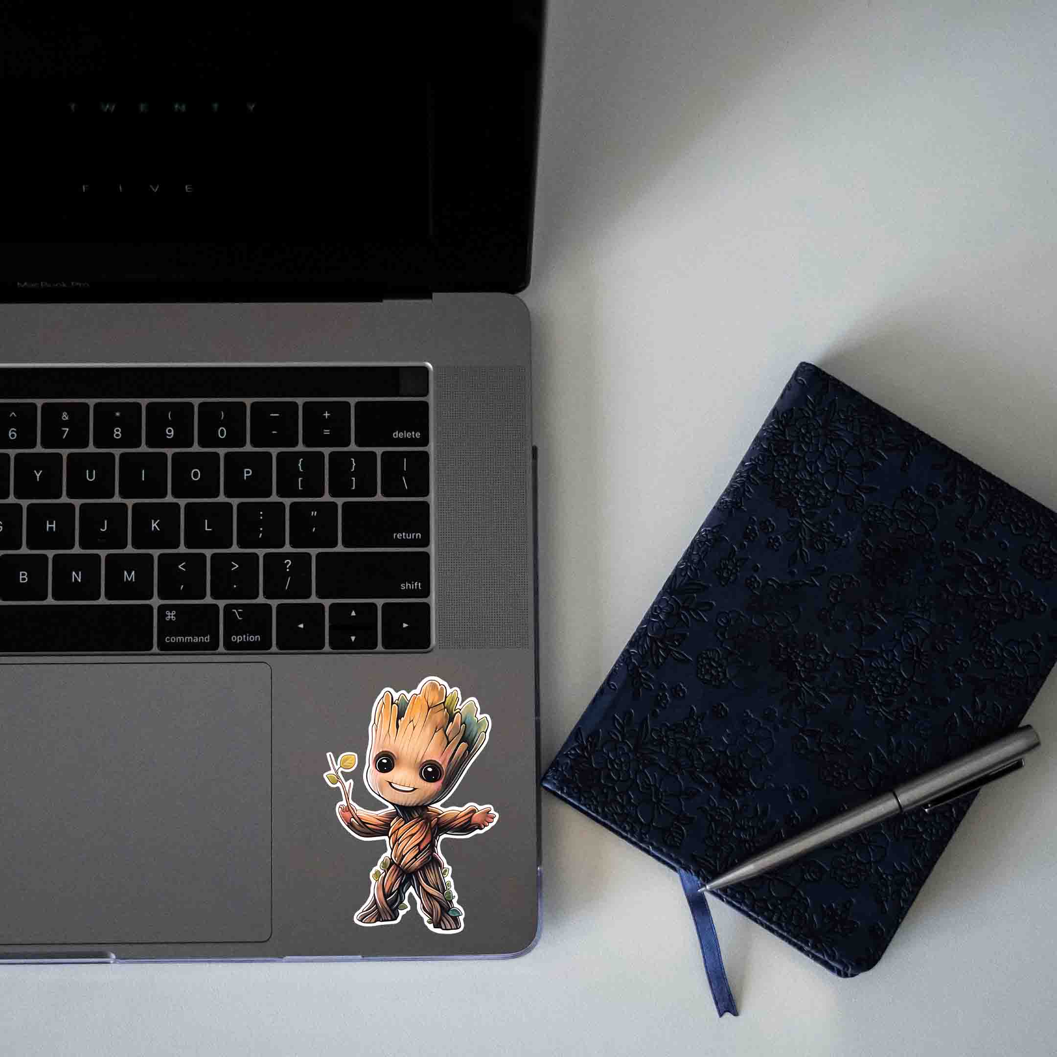 GROOT SMILING MARVEL STICKER - stickyfunk premium stickers