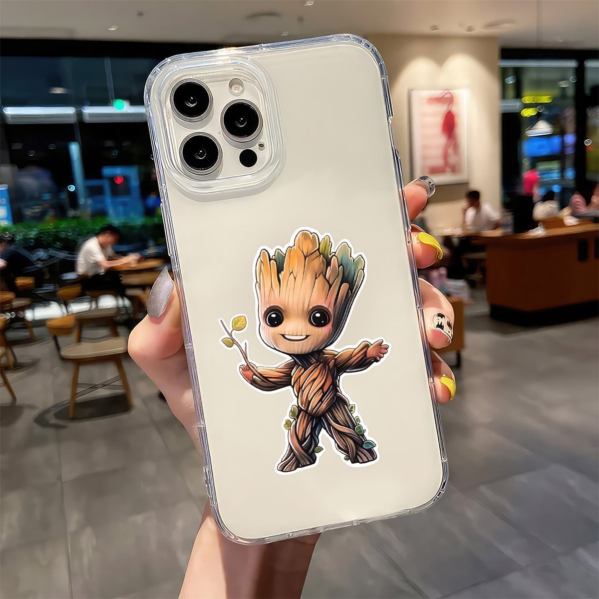 GROOT SMILING MARVEL STICKER - stickyfunk premium stickers