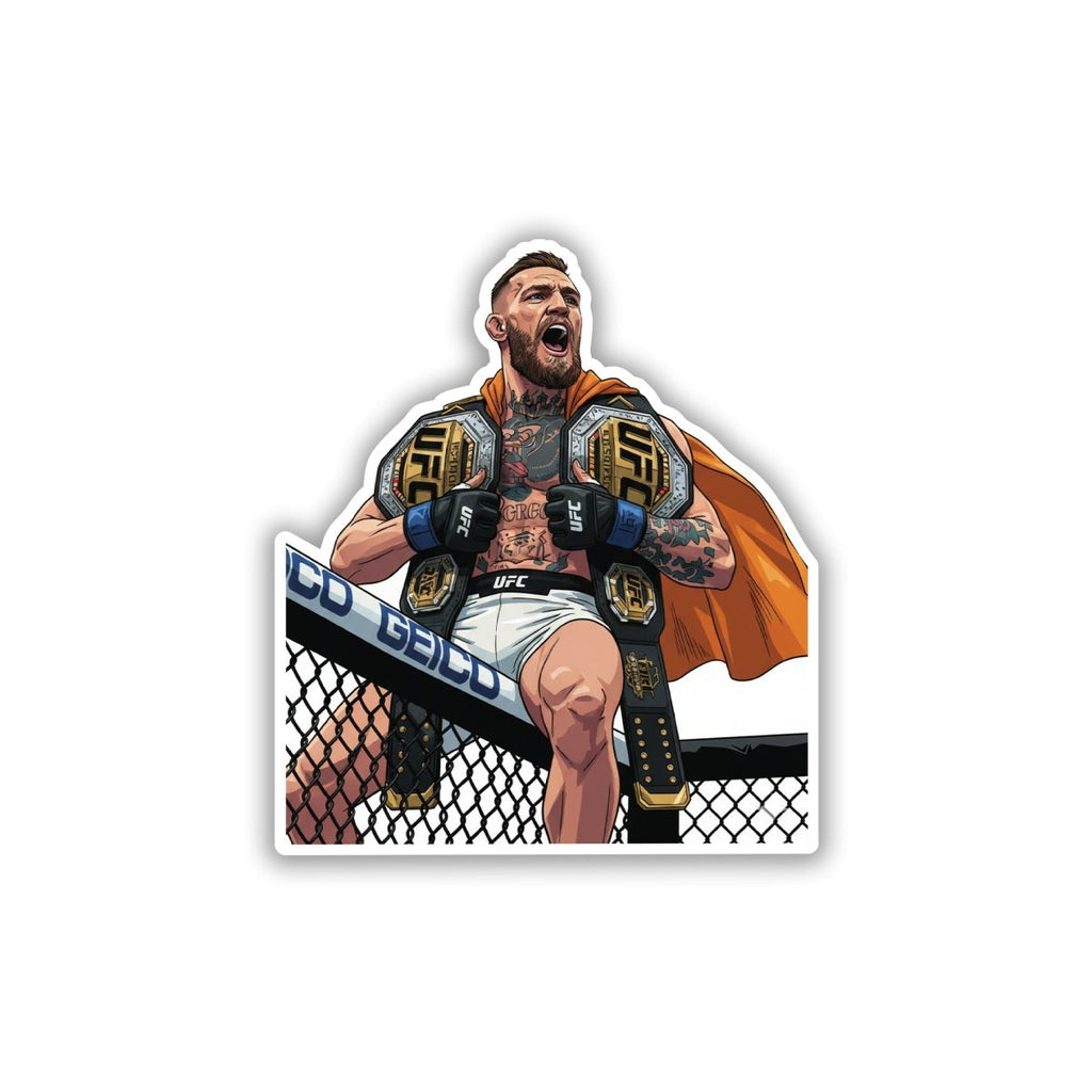 DOUBLE GOLD TAKEOVER - CONOR MCGREGOR STICKER - stickyfunk premium stickers