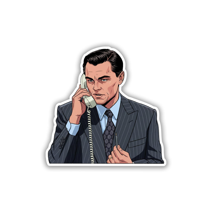 LEO DICAPRIO - WOLF OF THE CALL STICKER