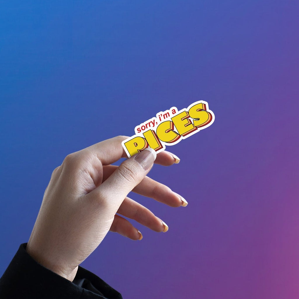 PISCES VIBES, THODA EMO THODA COOL STICKER - stickyfunk premium stickers