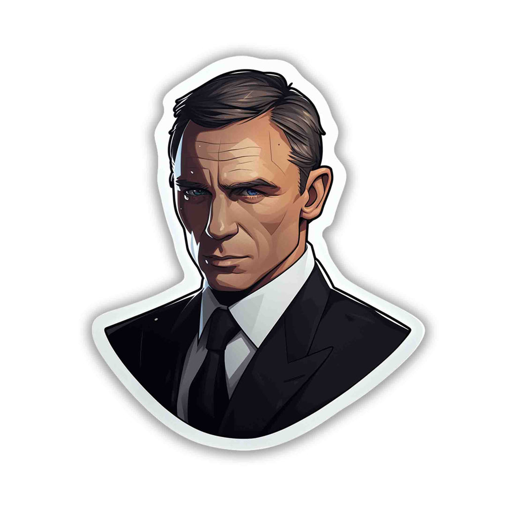 JAMES BOND DANIEL CRAIG STICKER - stickyfunk premium stickers