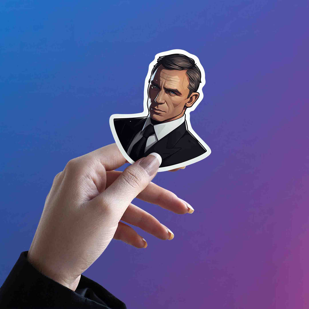 JAMES BOND DANIEL CRAIG STICKER - stickyfunk premium stickers