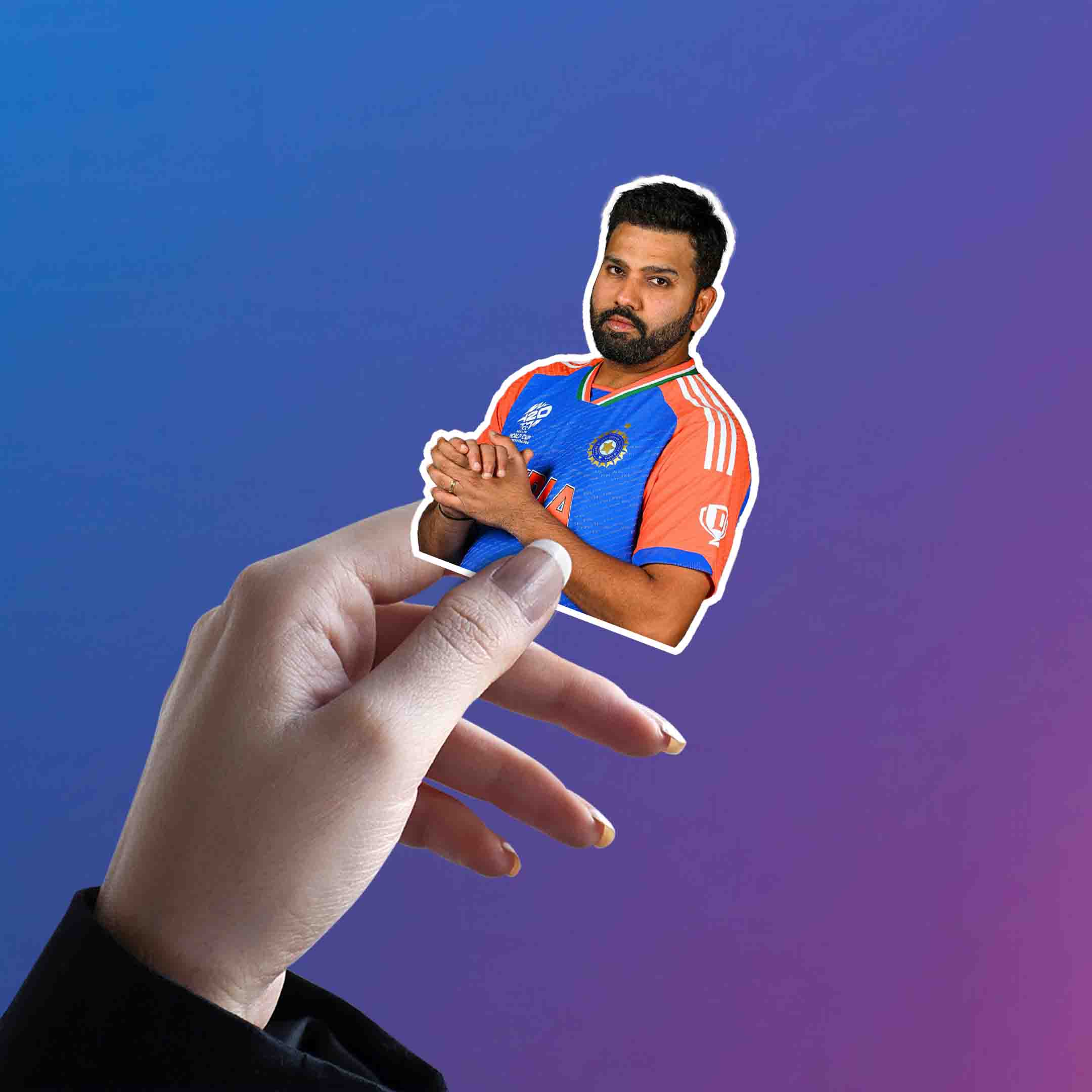 ROHIT SHARMA - WORLDCUP EDITION - 4 - stickyfunk premium stickers