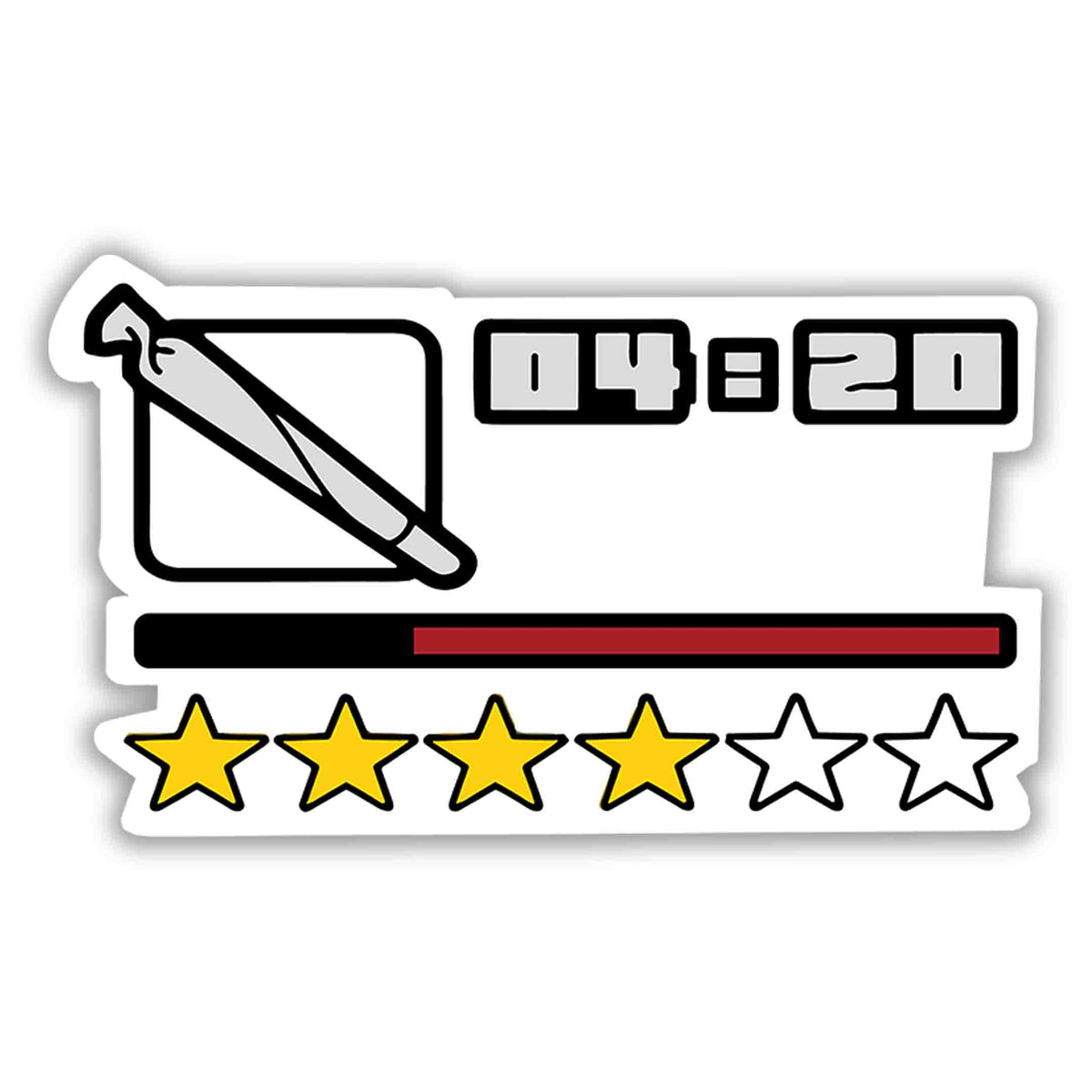 4:20 Joint Rating Bar Sticker