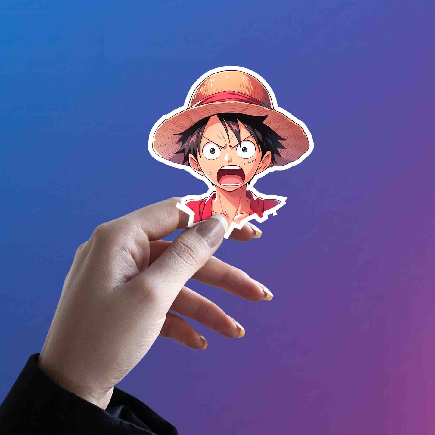 SHOCKED MONKEY D. LUFFY STICKER