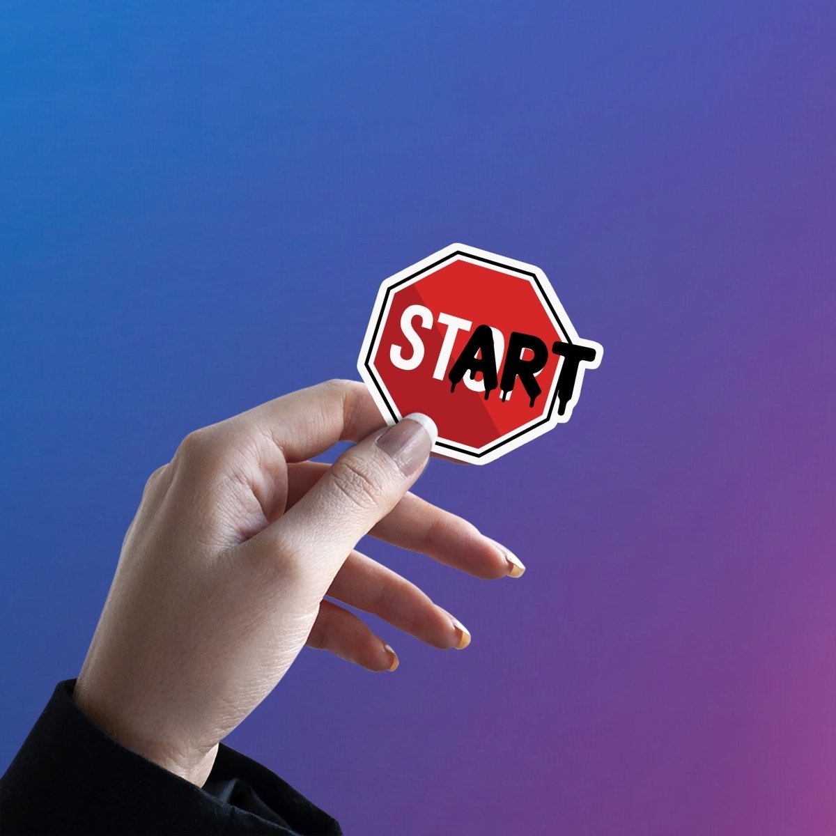 REVERSE REBEL SIGNAL STICKER - stickyfunk premium stickers