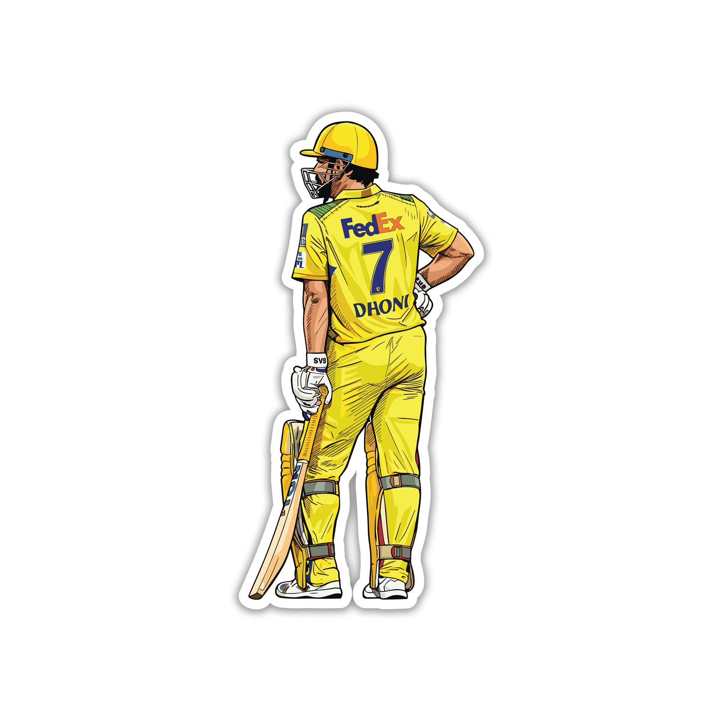 MS DHONI - THALA 7 BACK VIEW STICKER
