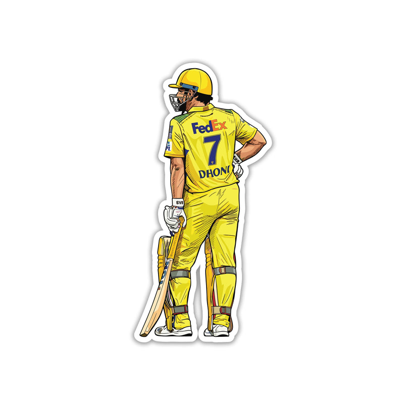 MS DHONI - THALA 7 BACK VIEW STICKER