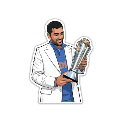 MS DHONI - WHITE BLAZER WINNER STICKER
