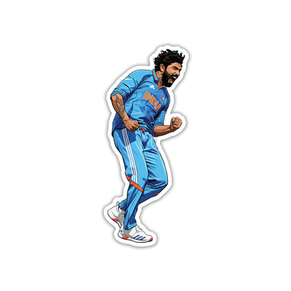 RAVINDRA JADEJA - CHAMPION ROAR RUN STICKER