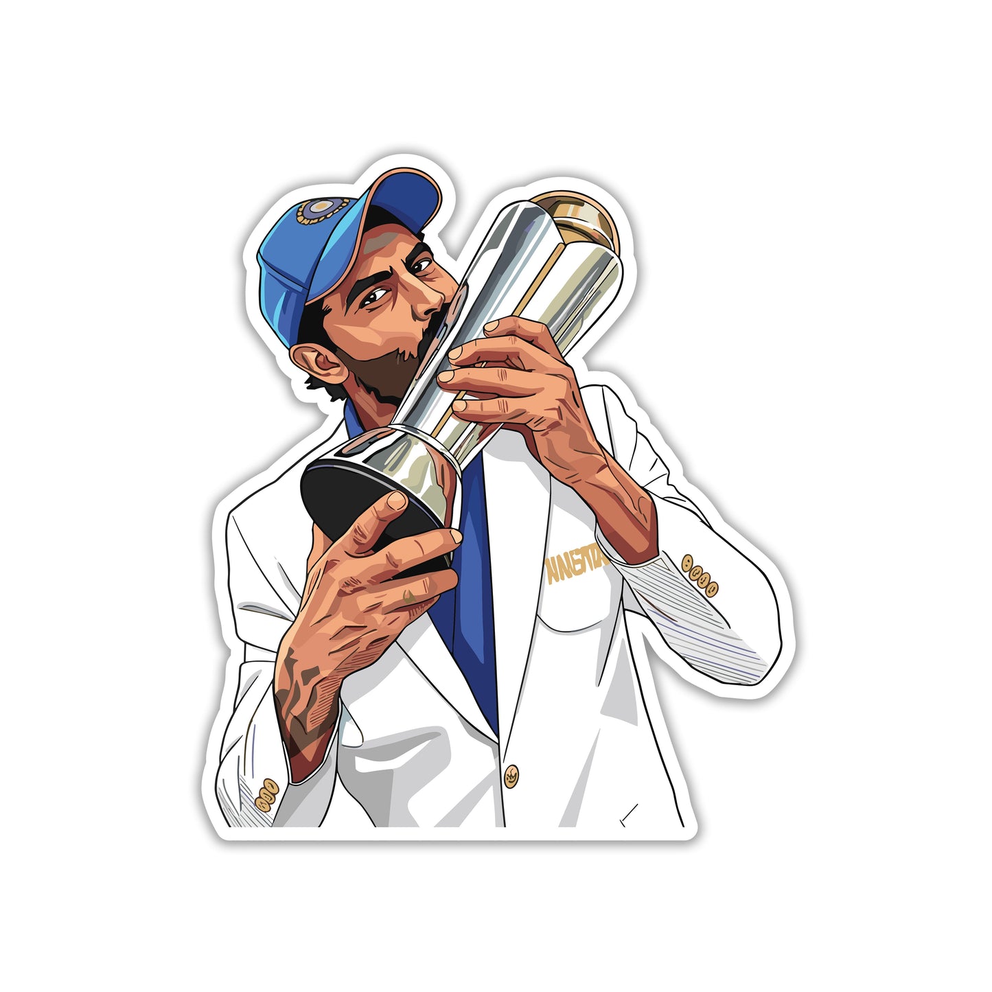 RAVINDRA JADEJA - WORLD CHAMPION KISS STICKER