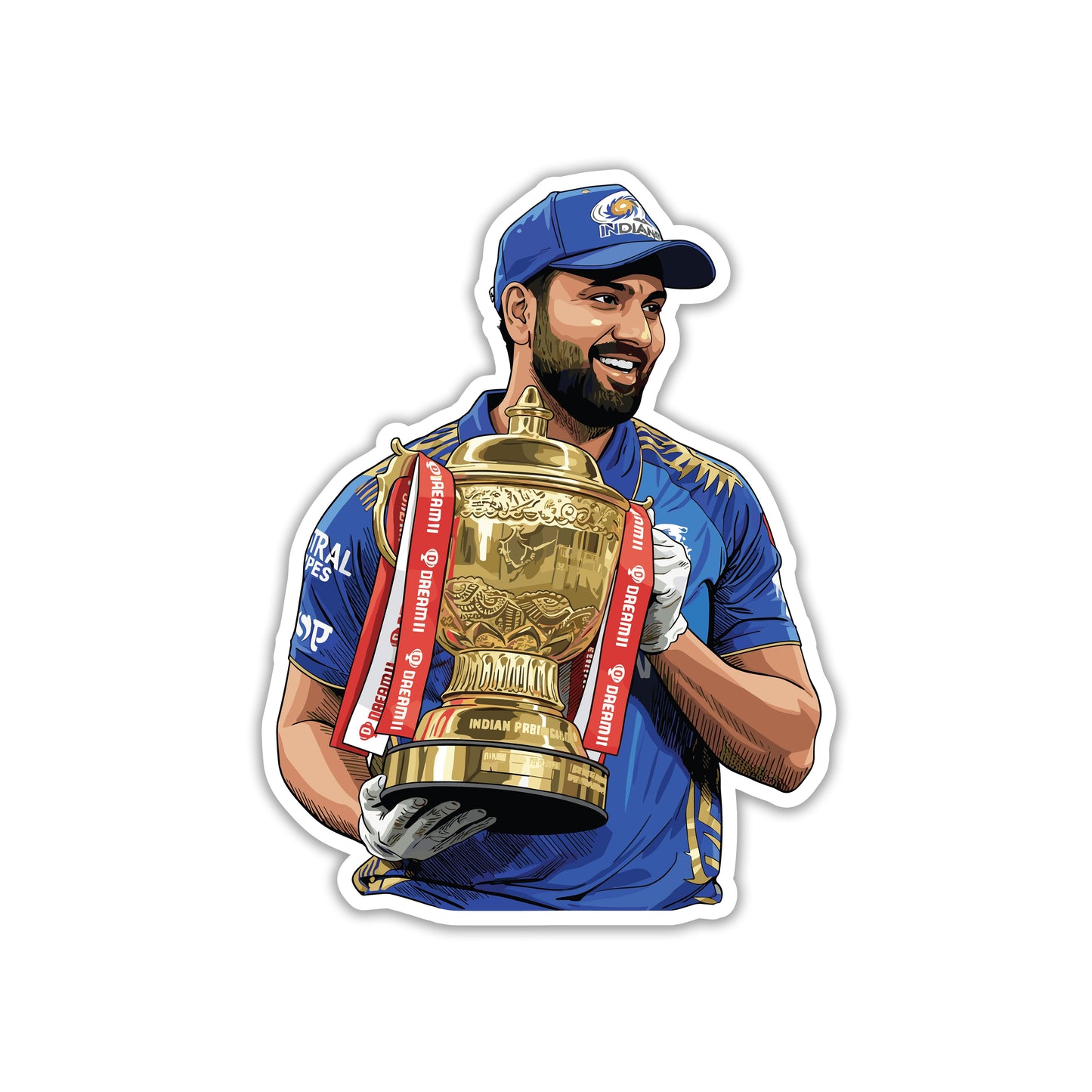 ROHIT SHARMA - 5 TIME CHAMPION STICKER