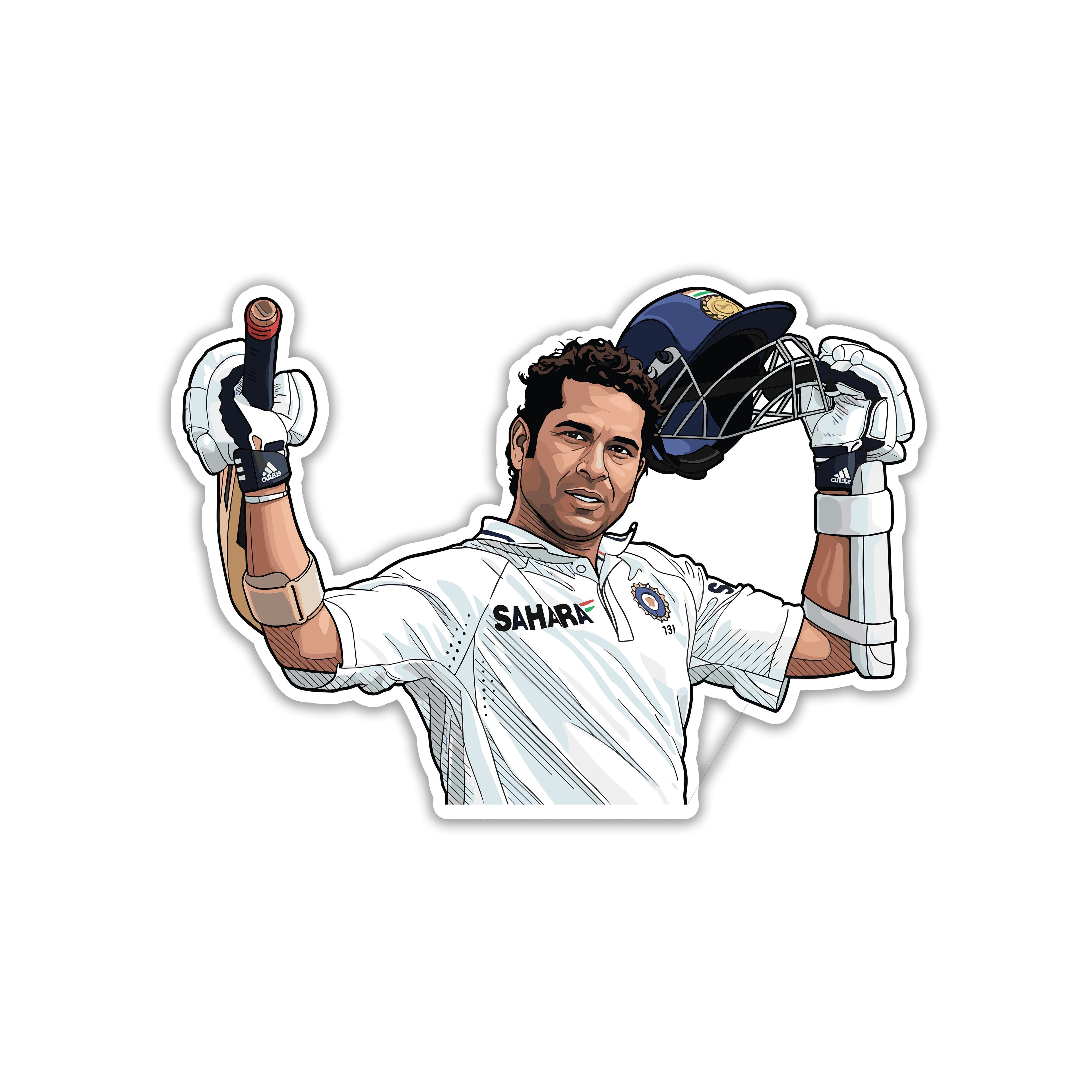 SACHIN TENDULKAR - GOD OF CRICKET SALUTE STICKER