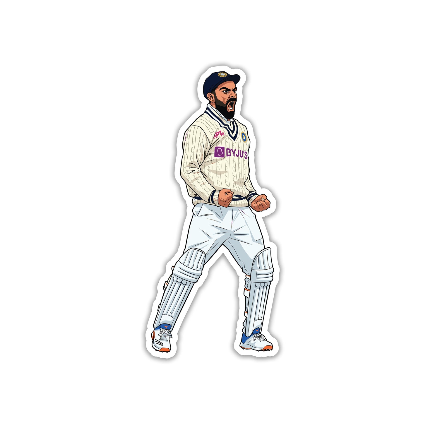 VIRAT KOHLI - TEST CRICKET WARRIOR STICKER