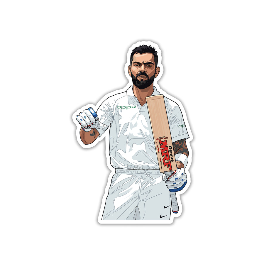 VIRAT KOHLI - WHITE JERSEY AGGRESSION STICKER