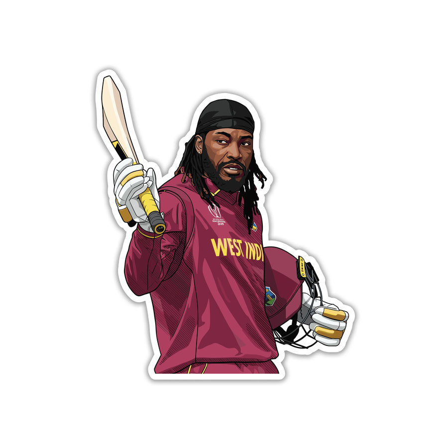 CHRIS GAYLE - SPARTAN BAT SALUTE STICKER