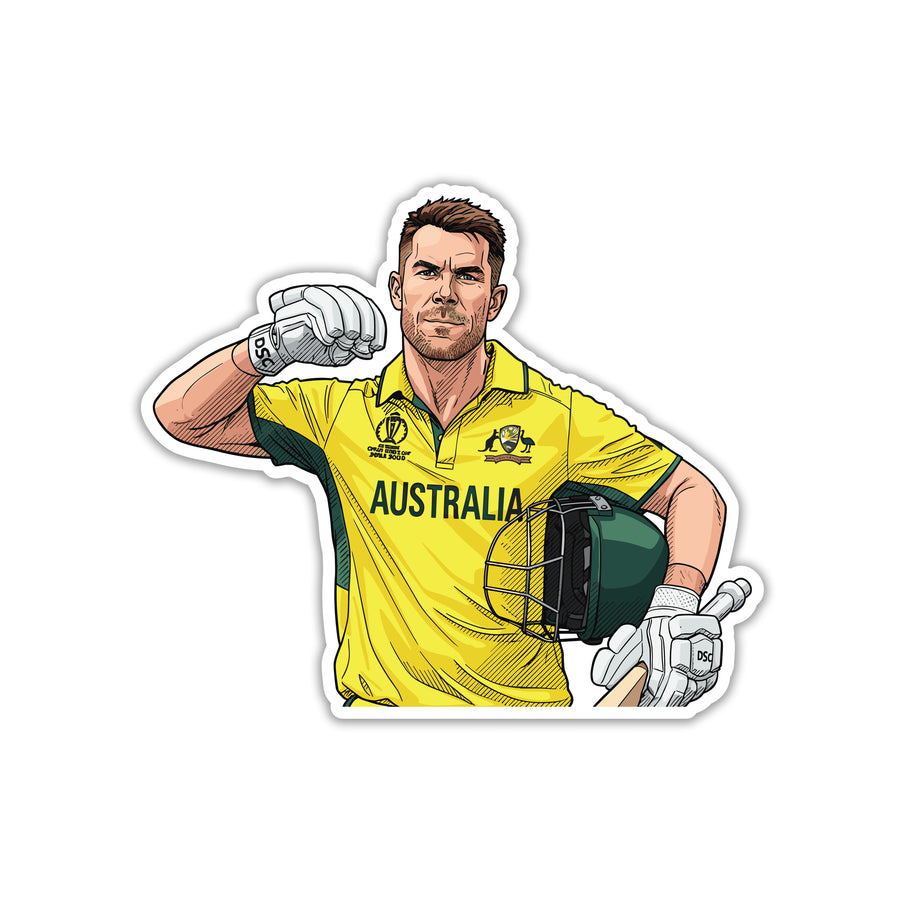 DAVID WARNER - THE BULL ROAR STICKER