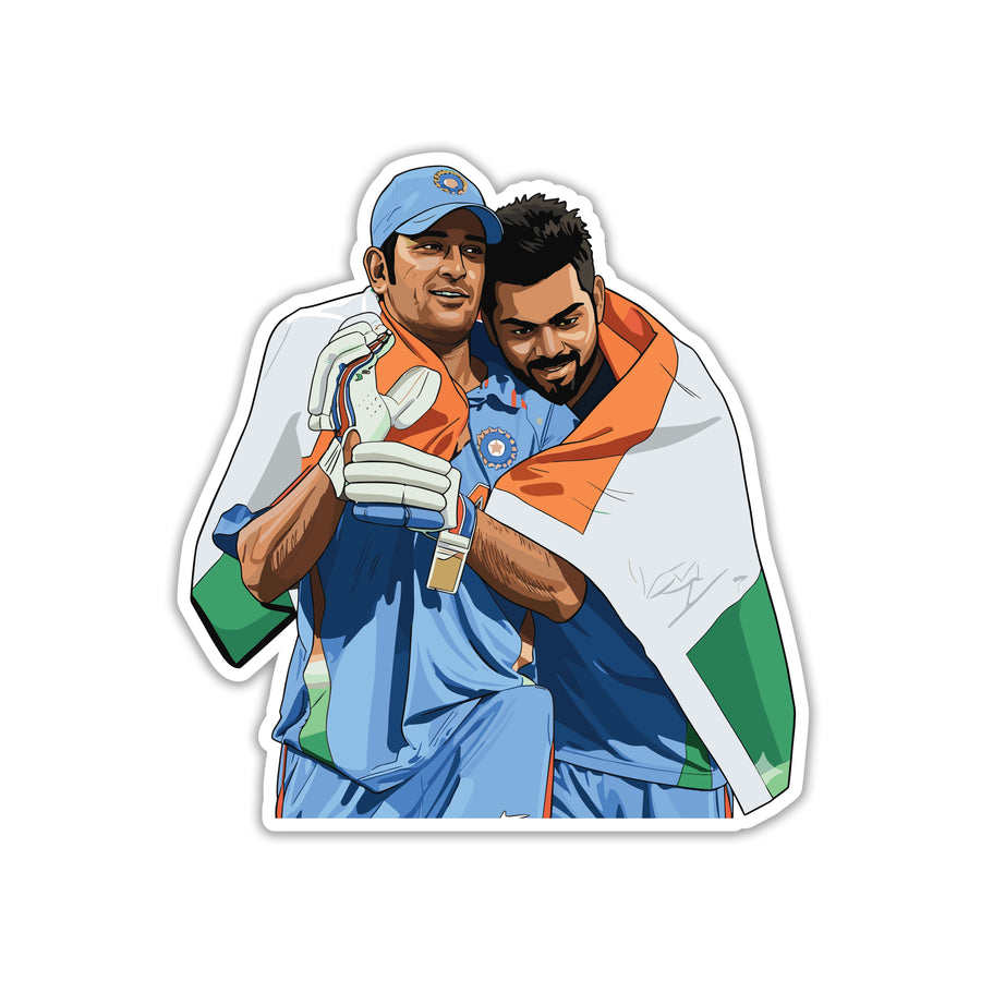 DHONI & KOHLI - INDIAN LEGENDS HUG STICKER