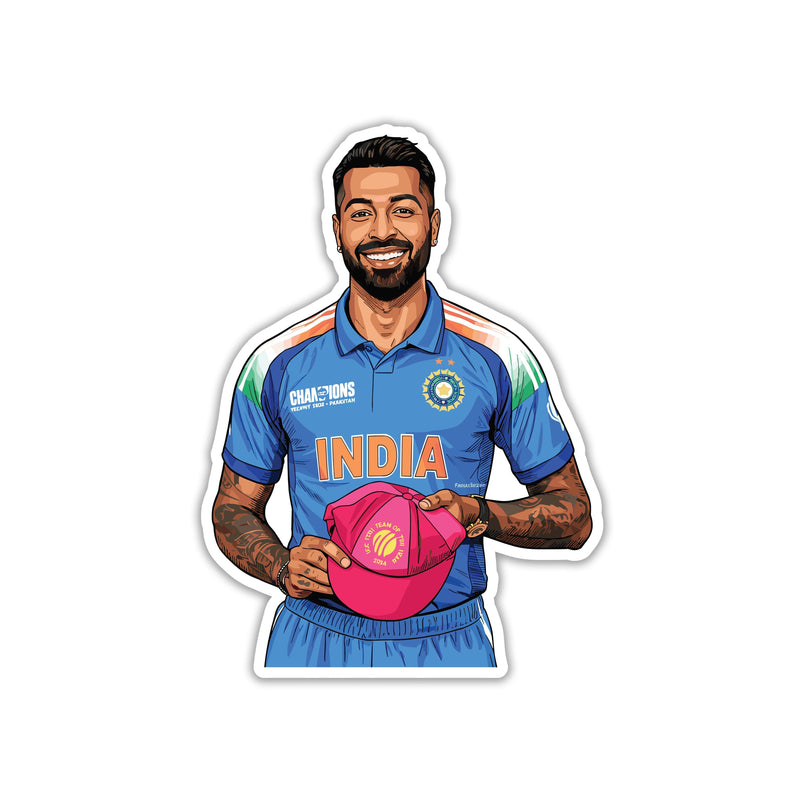 HARDIK PANDYA - TEAM INDIA STAR STICKER