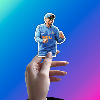 MS DHONI - CAPTAIN COOL SMILE STICKER